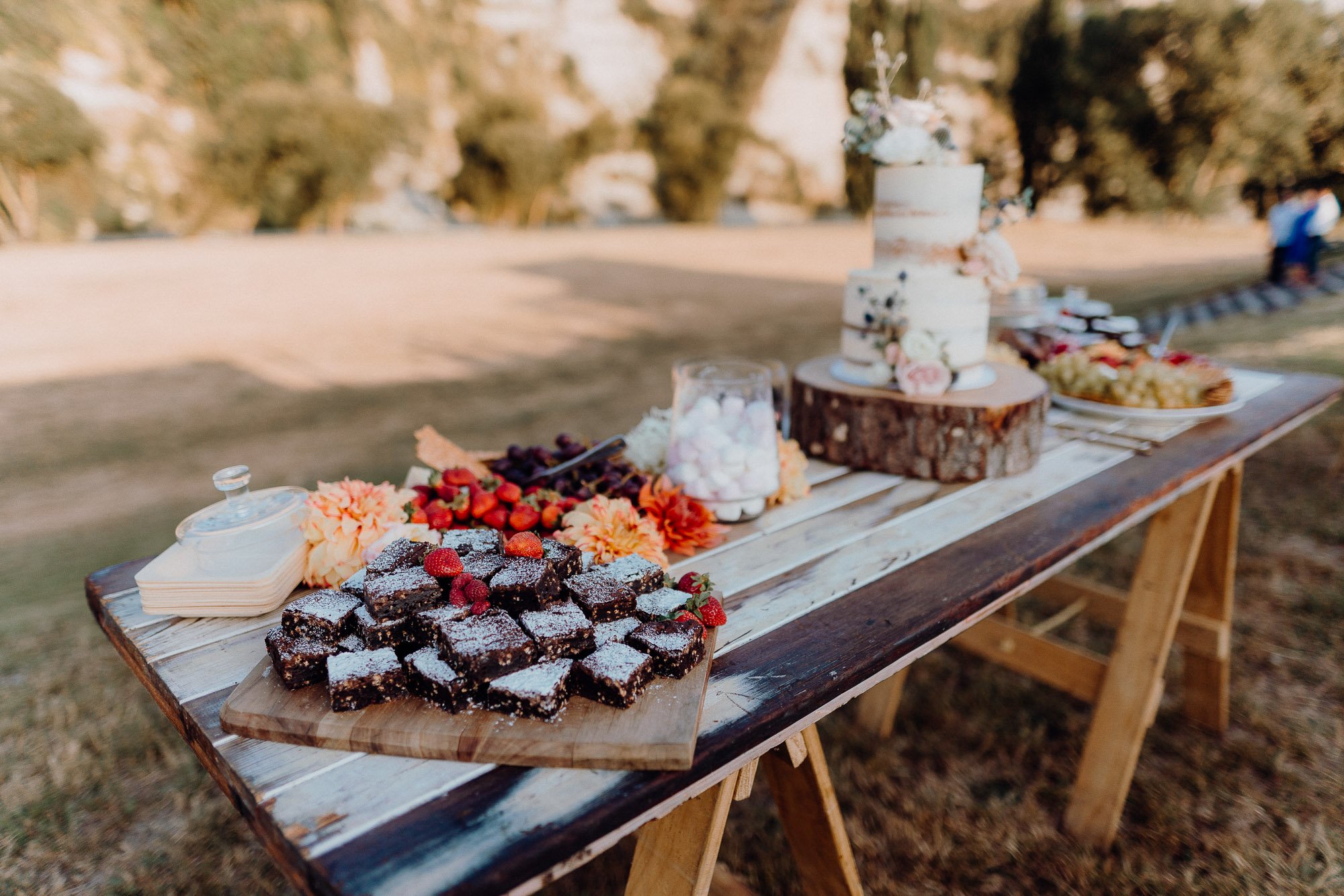 Wedding Photography Of Grazing Table Ideas 038. A desert theme grazing table to go with the wedding cake.